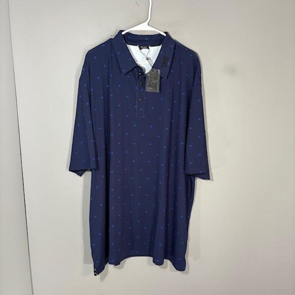 PXG Tour Succulent Polo Shirt Mens 3XL Blue Golf Performance Stretch Top